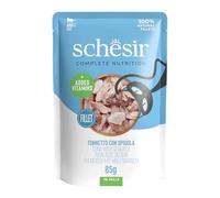 Schesir, Thon avec Bord en gelée, Nourriture Humide complète pour Chats, en Sachet, 100% ingrédients naturels, sans cruauté, 12 x 85 g