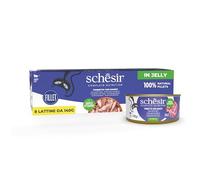 Schesir, Thon avec bœuf en gelée, Nourriture Humide complète pour Chats, en Conserve, 100% ingrédients naturels, sans cruauté, 8 x 140 g