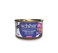 Schesir, Ton avec Boeuf et Riz en Bouillon, Nourriture Humide complète pour Chats, en boîte, ingrédients 100% naturels, sans cruauté 12 x 85 g