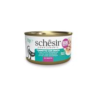 Schesir Thon avec dorade en gélatine, Nourriture Humide pour Chat, en canettes, 100% Naturel, avec vitamines ajoutées, 12 x 70 g