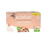 SCHESIR Thon avec saumon en gelée nourriture humide pour chats 6x50g