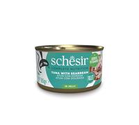 Schesir Thon doré en gelée, Nourriture Humide pour Chats, en canettes, 100% Naturel, avec vitamines ajoutées, 12 x 85 g