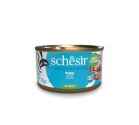 Schesir Thon en gelée, Nourriture Humide pour Chats, en canettes, 100% Naturel, avec vitamines ajoutées, 12 x 85 g