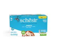 Schesir, Thon en gelée, Nourriture Humide pour Chats en gelée, 8 x 6 boîtes de 50 g