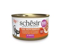 Schesir Thon et citrouille en bouillon - 24 x 70 g de nourriture humide pour chat