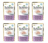 SCHESIR Thon, poulet et jambon en gelée pour chats 6×50 g