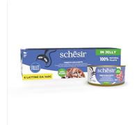 Schesir, Ton avec Alicette en Bouillon, Nourriture Humide complémentaire pour Chats, en boîte, ingrédients 100% naturels, sans cruauté 8 x 140 g