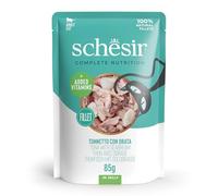 Schesir, Ton avec dorade en gelée, Nourriture Humide complète pour Chats, enveloppe, ingrédients 100% naturels, sans cruauté 12 x 85 g