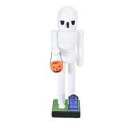 SCHETHCACKER HALLOWEEN SCHELETRO- 25 Cm Statch Statch Schiaccianoci, Figura Di Terminazione Del Cracker Dado, Decorazione Di Halloween | Riempimento Di Sacchetti Dolci, Per Lo Scaffale, Decorazione Pe