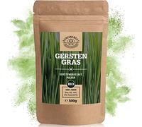 SCHEUNENGUT Jus d'herbe d'orge en poudre bio - Important : produit 100 % certifié bio des États-Unis (500 g) - Produit naturel pur - Végétalien + testé en laboratoire - Production allemande