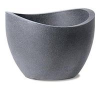 Scheurich Pot à plantation Wave Globe (Granit noir, Ø 40 cm, hauteur 30 cm)