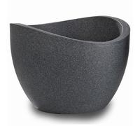 Scheurich 53381 250/50 Wave Globe Pot de Fleurs Plastique Granit Noir 50 x 50 x 37 cm