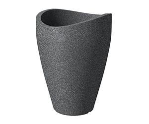 Scheurich 54267 254/67 Wave Globe High Pot de Fleurs Plastique Granit Noir 51 x 51 x 67 cm
