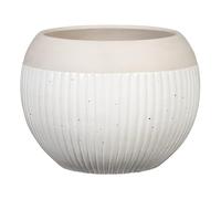 Scheurich Bola Linea, Pot de fleurs en céramique, Couleur : Blanc, 14,9 cm de diamètre, 14 cm de hauteur, 2,3 l de volume.