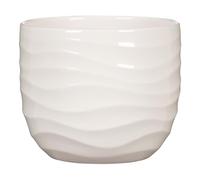 Scheurich Breeze Pot de fleurs en céramique, blanc bon, 23,8 cm de diamètre, 20,3 cm de haut, 6,909 litres de vol.
