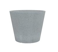 Scheurich C-Cone 30 - Pot de fleurs rond - Gris pierre - Fabriqué en plastique recyclé - Pour l'extérieur