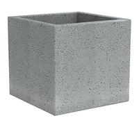 Scheurich C-Cube Pot à Plantes, Plastique, Gris Pierre., 29x29 cm, Höhe 27 cm