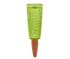 Scheurich Distributeur d'eau Copa M - 1 x vert - Capacité de 150 ml - Petite boule d'irrigation avec pied d'argile - Distributeur d'eau pour plantes et fleurs - Tige en terre cuite