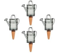 Scheurich Distributeur d'eau Nelly | 4 x gris | Capacité de 110 ml | Petite boule d'irrigation avec pied d'argile | Distributeur d'eau pour plantes et fleurs Tige en terre cuite