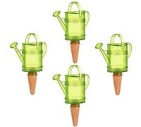 Scheurich Distributeur d'eau Nelly | 4 x vert | Capacité de 110 ml | Petite boule d'irrigation avec pied d'argile | Distributeur d'eau pour plantes et fleurs Tige en terre cuite