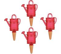 Scheurich Distributeur d'eau Nelly | 4X Rouge | 110 ml Contenance | Boule d'arrosage petite avec pied en terre cuite | Distributeur d'eau pour plantes et fleurs, manche en terre cuite