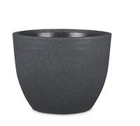 Scheurich Firenze 60 - Pot de Fleurs Rond - Couleur Granit Noir - Fabriqué avec du Plastique recyclé - pour l'extérieur