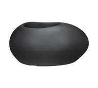 Scheurich Flow 48 - Pot de fleurs en forme de galets - Fabriqué en plastique recyclé - Pour l'extérieur - Noir pierre