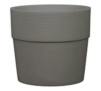 Scheurich Groove 30 - Pot de Fleurs Rond pour l'intérieur - Couleur : Noir - Fabriqué en Plastique recyclé