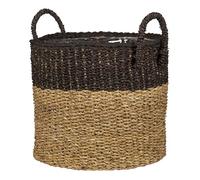 Scheurich Jonc de mer 23 - Jardinière en osier avec poignées en jonc de mer - Couleur : marron - Diamètre : 24 cm - Hauteur : 20 cm - Volume : 7,5 l