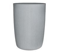 Scheurich Linetto High 54 - Pot de Fleurs Rond - Gris Pierre - Fabriqué en Plastique recyclé - pour l'extérieur