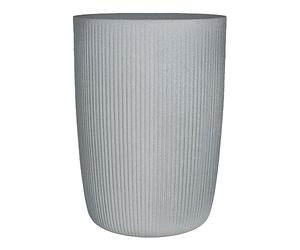 Scheurich Linetto High 54 - Pot de Fleurs Rond - Gris Pierre - Fabriqué en Plastique recyclé - pour l'extérieur