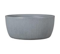 Scheurich Linetto - Pot de Fleurs Rond - Gris Pierre - 30 cm - Fabriqué en Plastique recyclé - pour l'extérieur