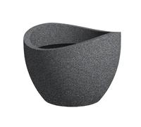Scheurich Pot à plantation Wave Globe (Granit noir, Ø 40 cm, hauteur 30 cm)
