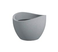 Scheurich Pot à plantation Wave Globe (Ton pierre, gris, Ø 40 cm, hauteur 30 cm)