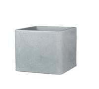 Scheurich Pot à plantes « Cube », en plastique, carré, à paroi épaisse (gris, Ø 40 cm)