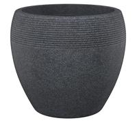 SCHEURICH Pot en plastique rotomoulé Lineo 282 - 48 x 39 cm - Noir granite
