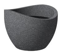 SCHEURICH Pot en plastique rotomoulé Wave Globe 250 - 50 x 37,1 cm - Noir granite