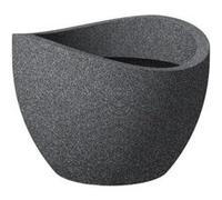 Scheurich 53381 250/50 Wave Globe Pot de Fleurs Plastique Granit Noir 50 x 50 x 37 cm