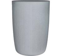 Scheurich Linetto High 54 - Pot de Fleurs Rond - Gris Pierre - Fabriqué en Plastique recyclé - pour l'extérieur