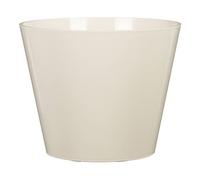 Scheurich Purista 40 - Pot de Fleurs Rond - pour l'intérieur - Couleur Avorio - Fabriqué en Plastique recyclé