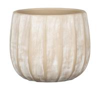 Scheurich Runa - Pot de fleurs en céramique, couleur crème délavée, 22,57 cm de diamètre, 19,5 cm de haut, 13 l de vol.