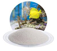 Schicker Mineral Sable d'aquarium Blanc 25 kg, granulométrie 0,4-0,8 mm, pH Neutre Non coloré, lavé dépoussiéré chauffé, Grains arrondis, aquascaping, Eau Douce et Eau de mer