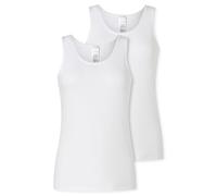 Schiesser 182906 Lot de 2 débardeurs à Bretelles pour Femme, Blanc 182906, 44