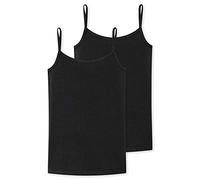 Schiesser 2 Pack Spaghetti-tops sous-vêtement - Fille - Noir - 152
