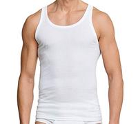 Schiesser 4er - Paquet Homme Maillots de Corps, Achselhemden, Blanc, Côte Double