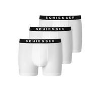 Schiesser 95/5 Organic Cotton 3er Pack Boxershorts Caleçon Boxeur, Blanc, L Homme