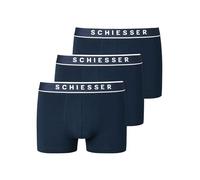 Schiesser 95/5 Organic Cotton 3er Pack Boxershorts Caleçon Boxeur, Bleu foncé, L Homme