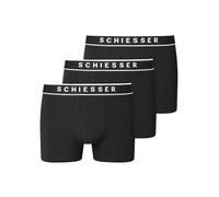 Schiesser 95/5 Organic Cotton 3er Pack Boxershorts Caleçon Boxeur, Noir, XL Homme