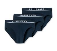Schiesser 95/5 Organic Cotton 3er Pack Slips, Bleu foncé, M Homme