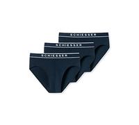 Schiesser 95/5 Organic Lot de 3 Slips, Opaque, Bleu foncé 179570, L Homme